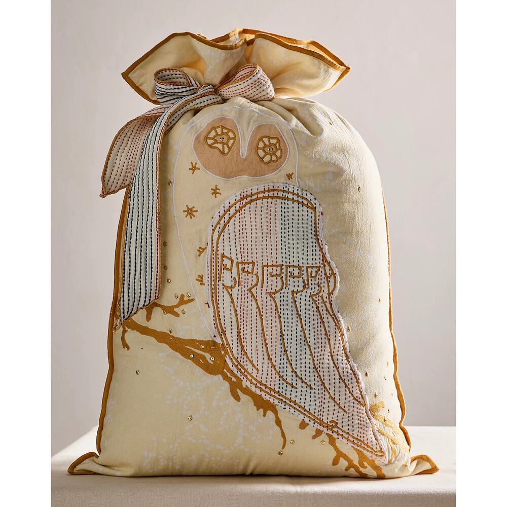 NWOT Free People One Perfect Present Gift Sack - Owl